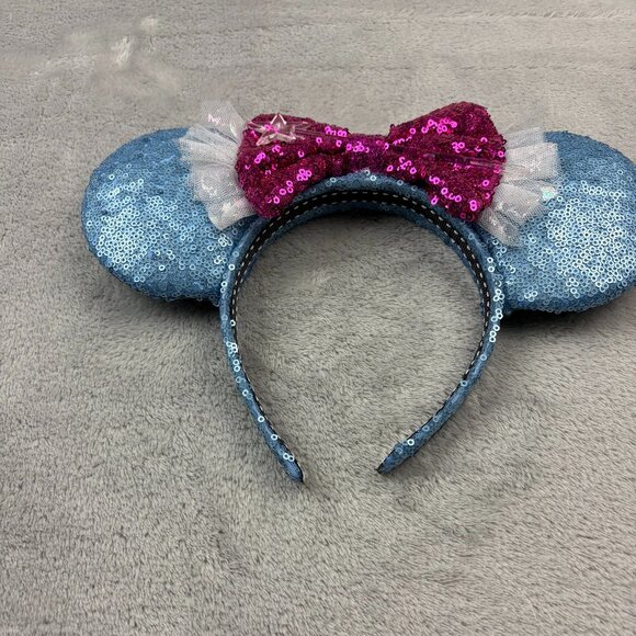 Disney Minnie Mouse Custom Made Sequins Ears Headband Adult Size - Picture 2 of 6